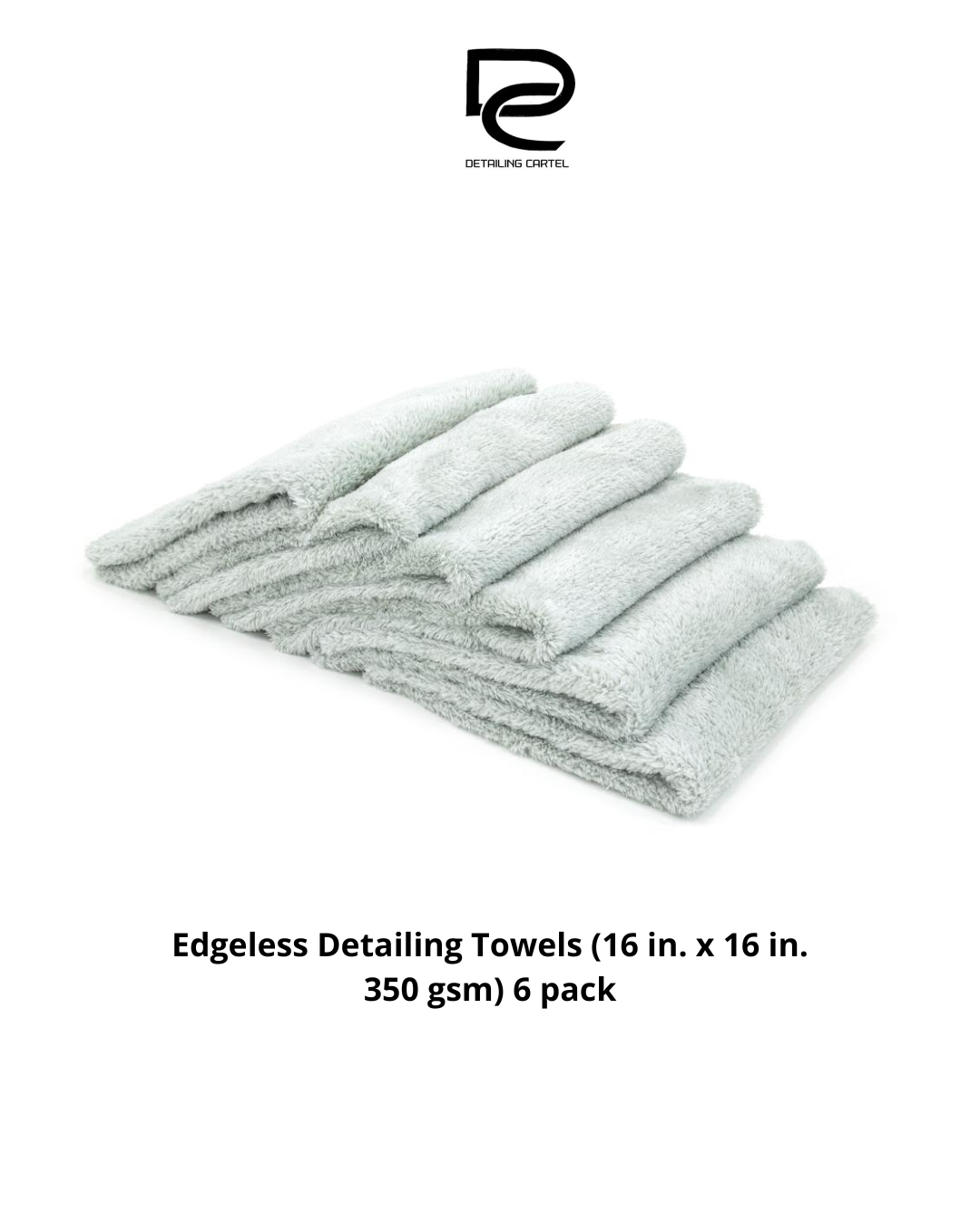 Edgeless Detailing Towels (16 in. x 16 in. 350 gsm) 6 pack
