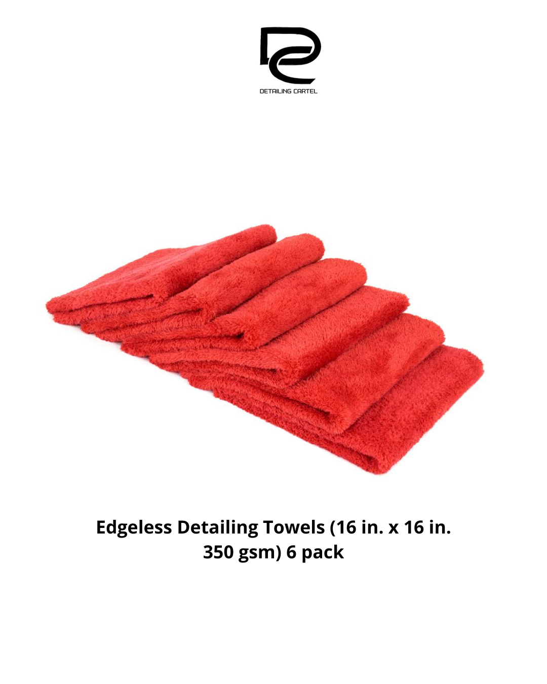 Edgeless Detailing Towels (16 in. x 16 in. 350 gsm) 6 pack