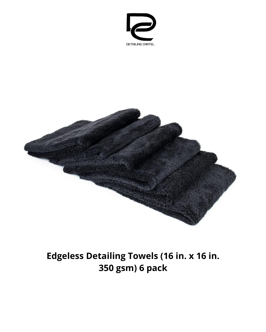 Edgeless Detailing Towels (16 in. x 16 in. 350 gsm) 6 pack
