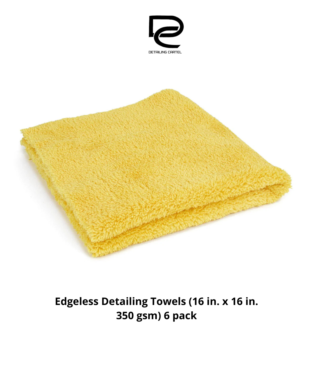 Edgeless Detailing Towels (16 in. x 16 in. 350 gsm) 6 pack