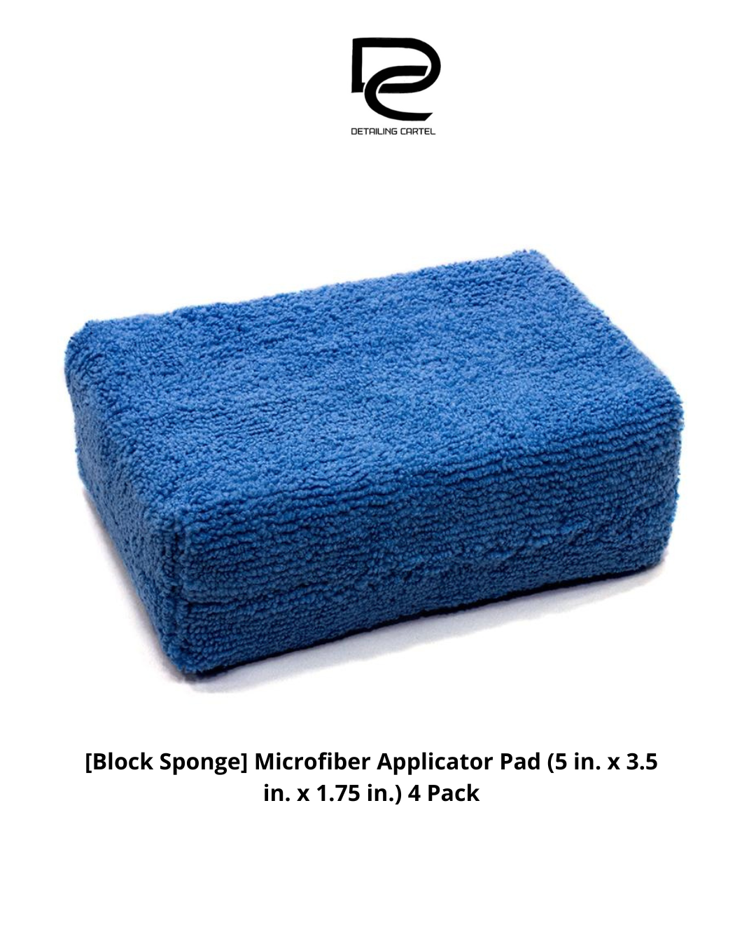 [Block Sponge] Microfiber Applicator Pad (5 in. x 3.5 in. x 1.75 in.) 4 Pack