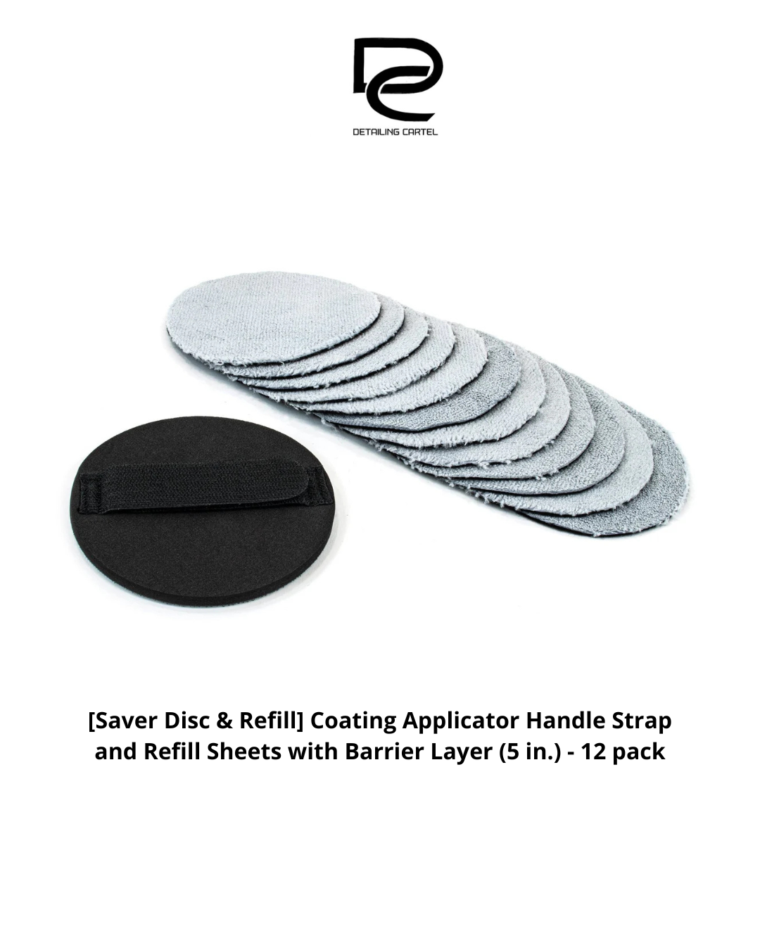 [Saver Disc & Refill] Coating Applicator Handle Strap and Refill Sheets with Barrier Layer (6 in.) - 12 pack
