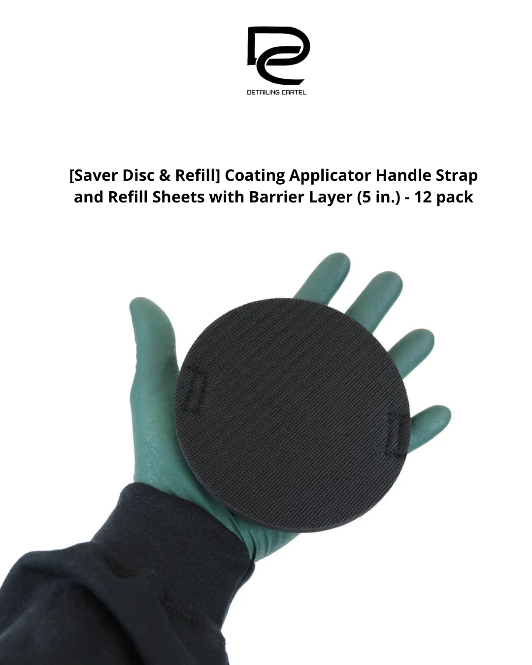 [Saver Disc & Refill] Coating Applicator Handle Strap and Refill Sheets with Barrier Layer (6 in.) - 12 pack