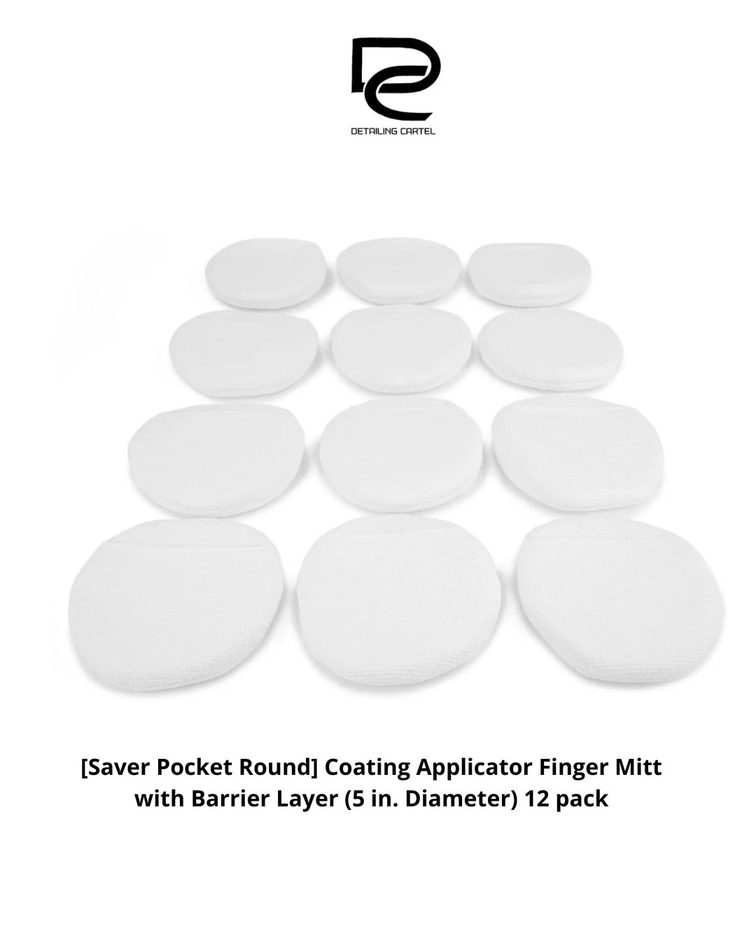 [Saver Pocket Round] Coating Applicator Finger Mitt with Barrier Layer (5 in. Diameter) 12 pack