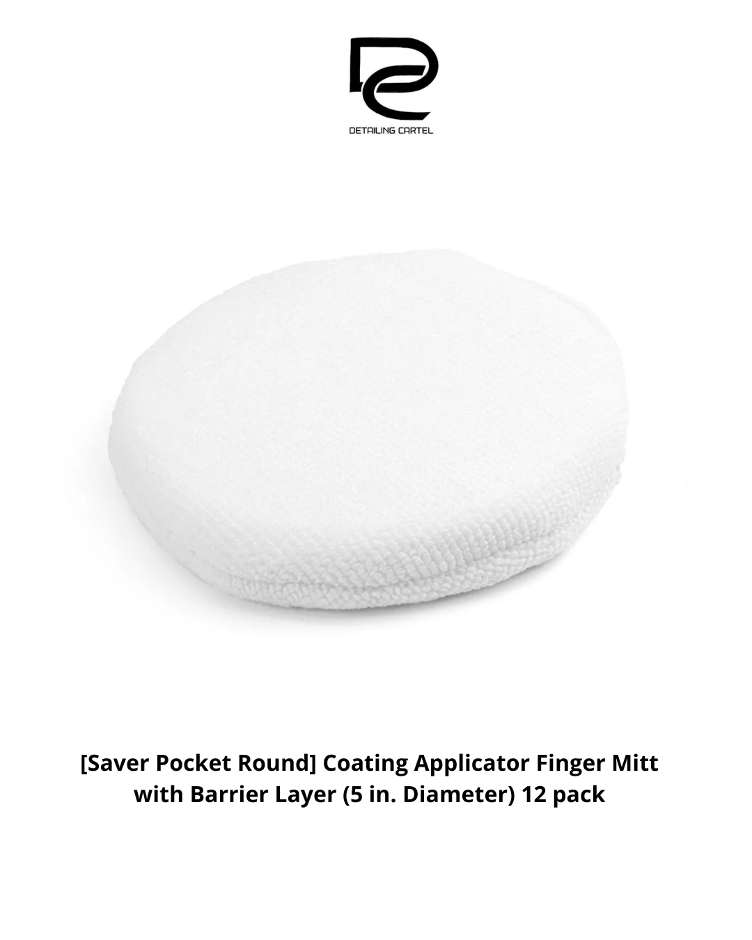 [Saver Pocket Round] Coating Applicator Finger Mitt with Barrier Layer (5 in. Diameter) 12 pack