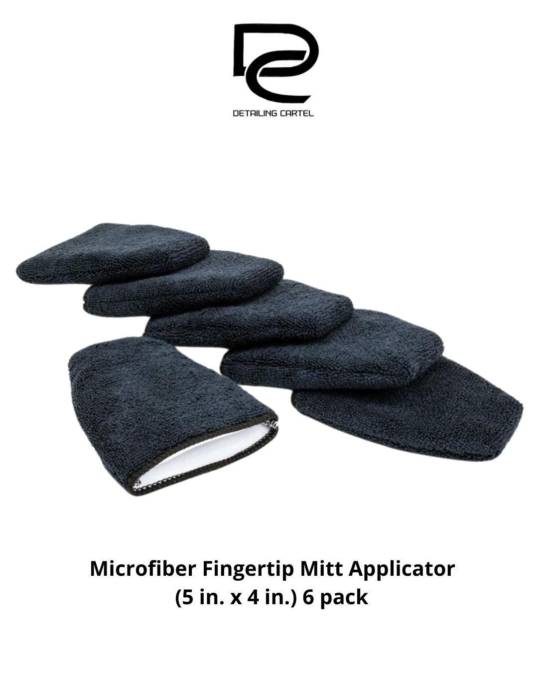 [Finger Applicator] Microfiber Fingertip Mitt Applicator (5 in. x 4 in.) 6 pack