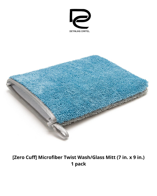 [Zero Cuff] Microfiber Twist Wash/Glass Mitt (7 in. x 9 in.) 1 pack