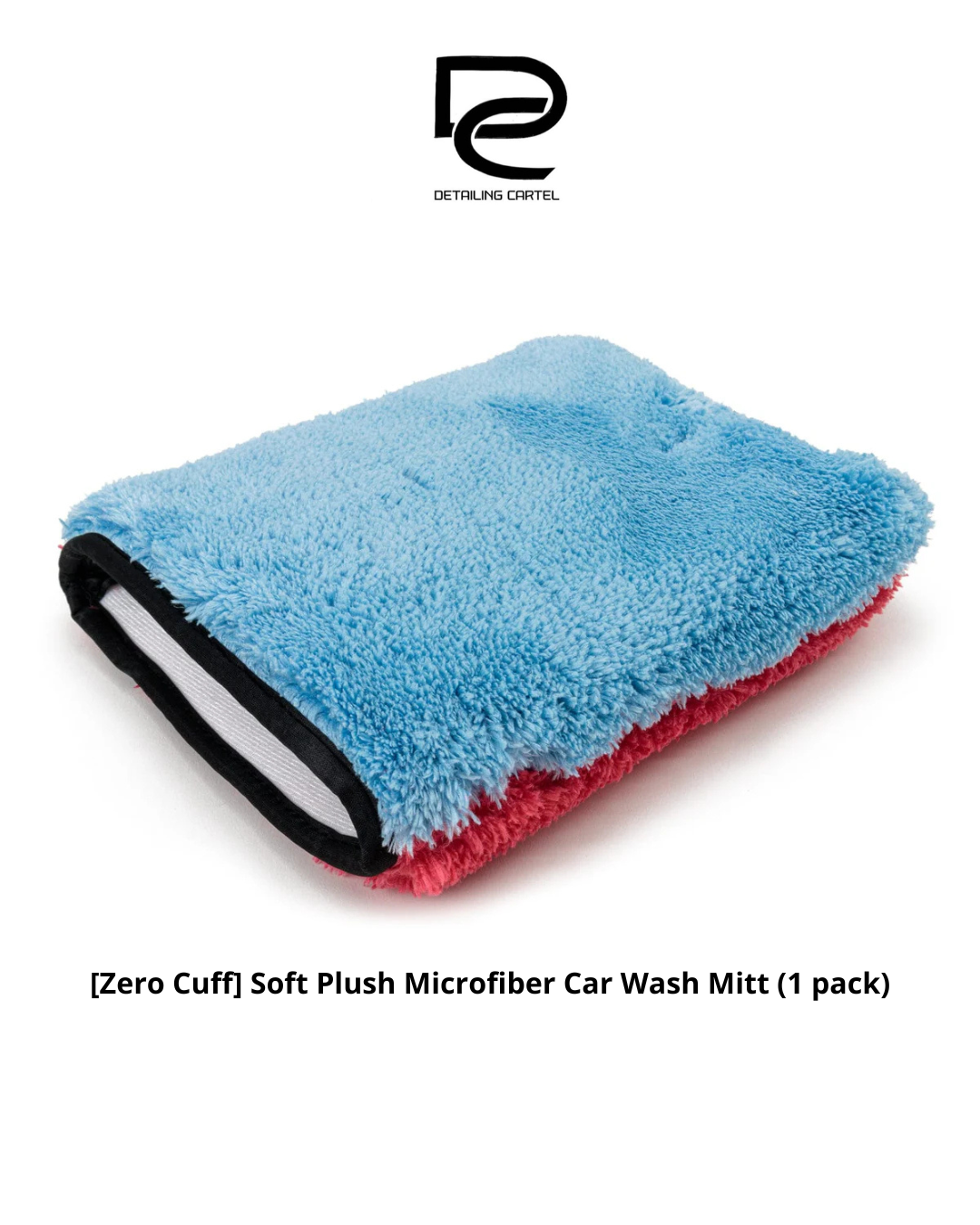 [Zero Cuff] Soft Plush Microfiber Car Wash Mitt (1 pack)