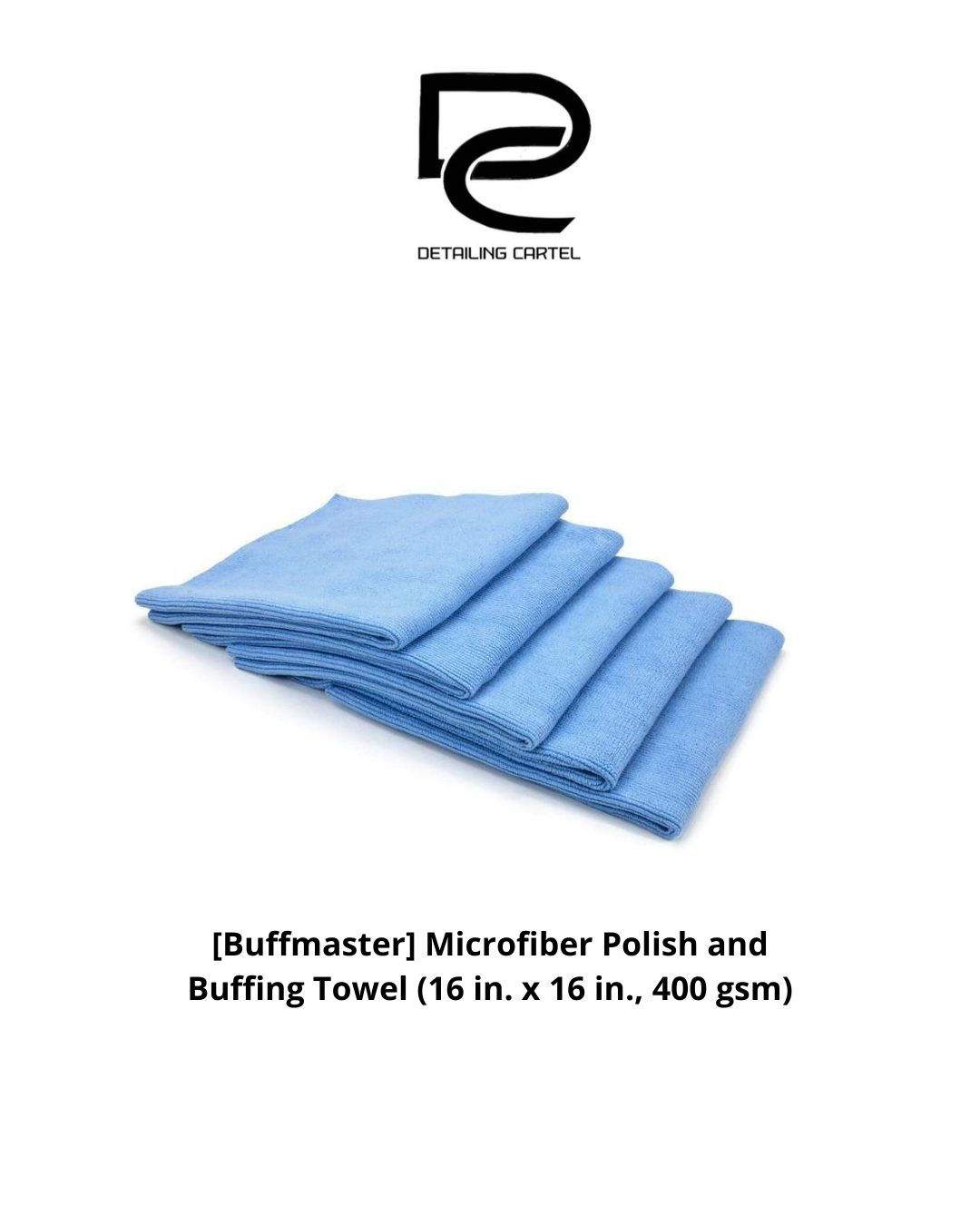 [Buffmaster] Microfiber Polish and Buffing Towel (16 in. x 16 in., 400 gsm)