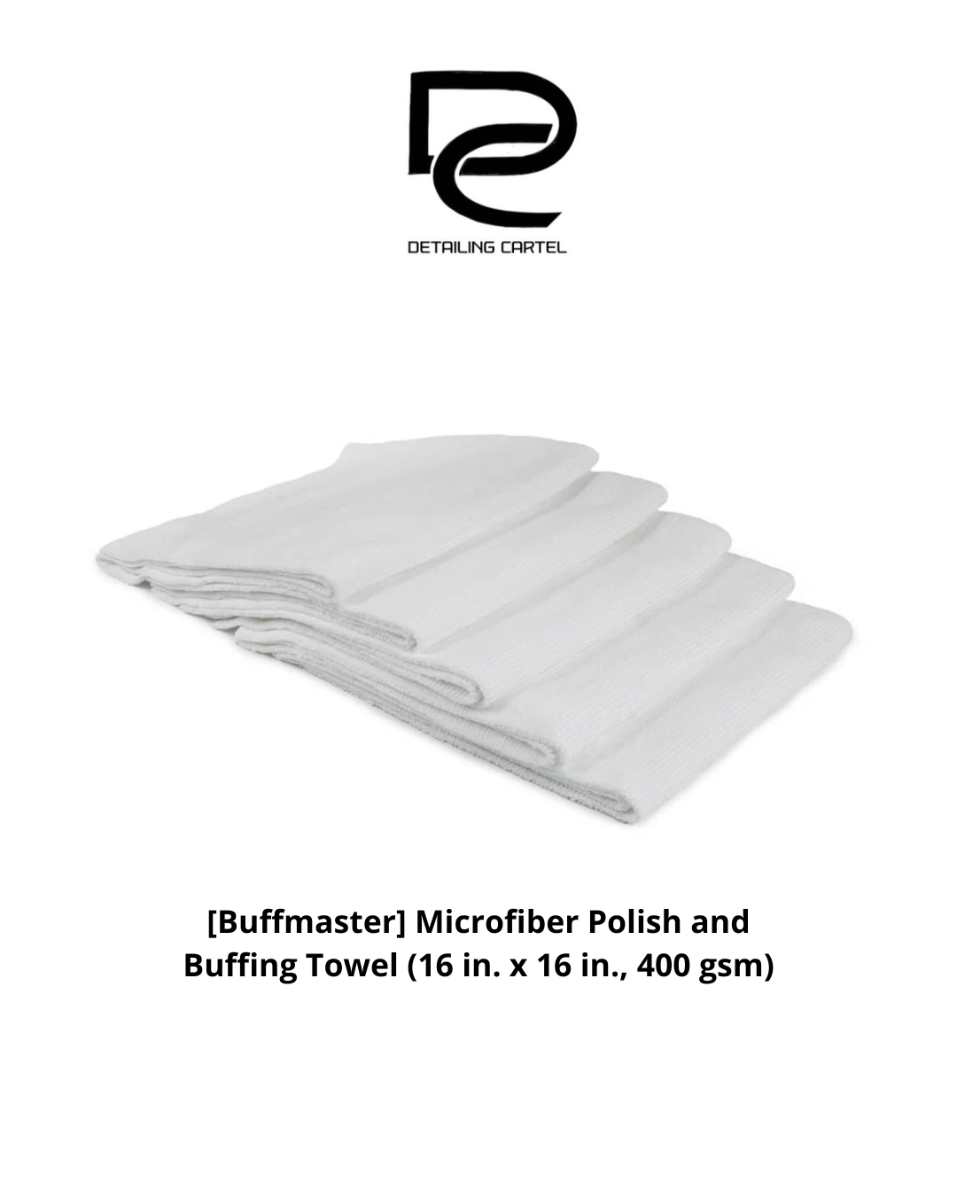 [Buffmaster] Microfiber Polish and Buffing Towel (16 in. x 16 in., 400 gsm)