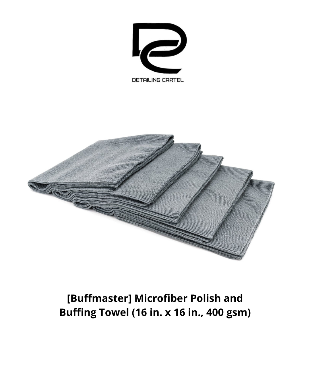 [Buffmaster] Microfiber Polish and Buffing Towel (16 in. x 16 in., 400 gsm)